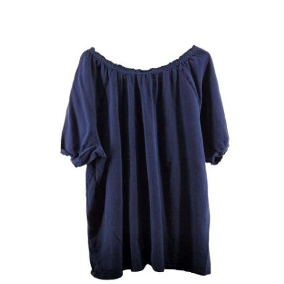 Catherines Dark Wash Blue Chambray Denim Lace-Up Mini Dress Women's Size 2X - Picture 3 of 3